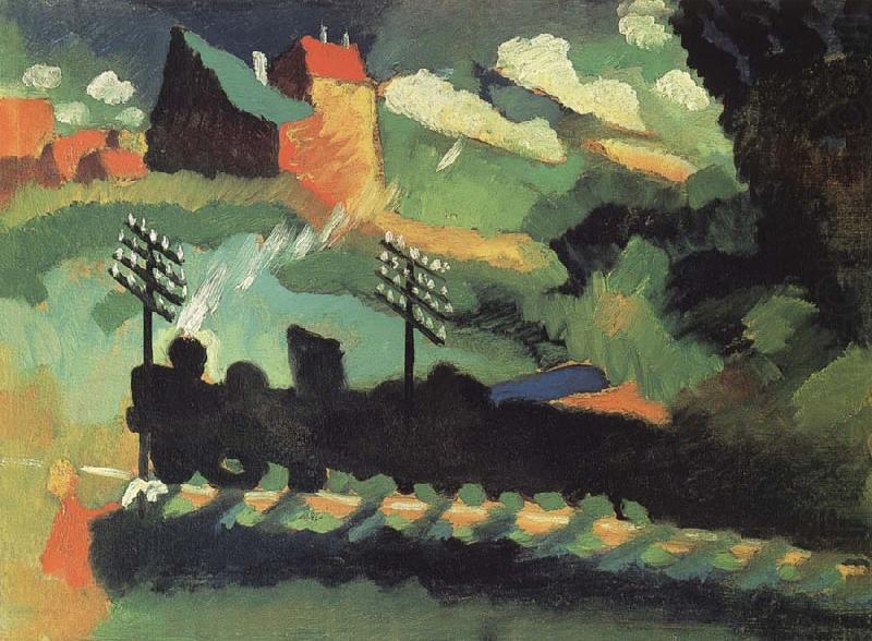 Murnaui Latkep Vasuttal es kastellyal, Wassily Kandinsky